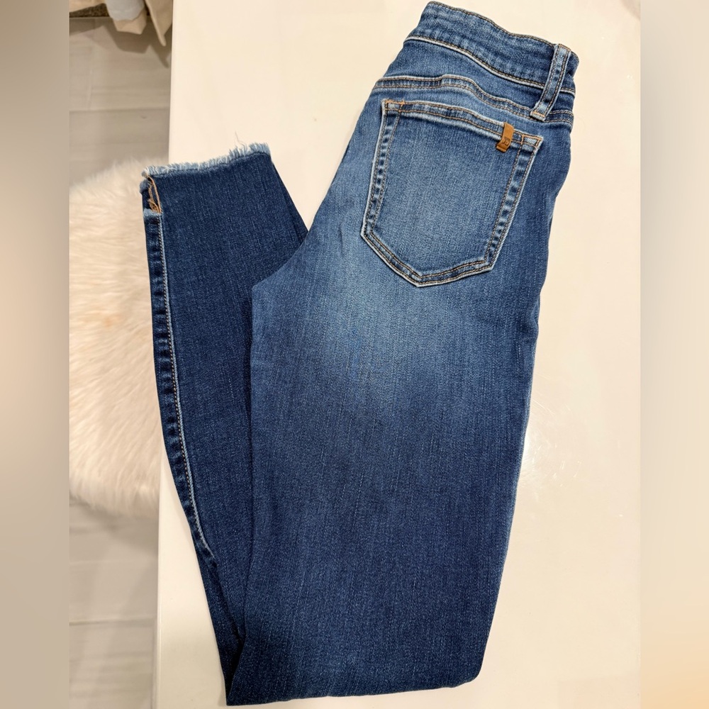 Joe's Jeans Indigo Distressed Cropped Skinny Denim